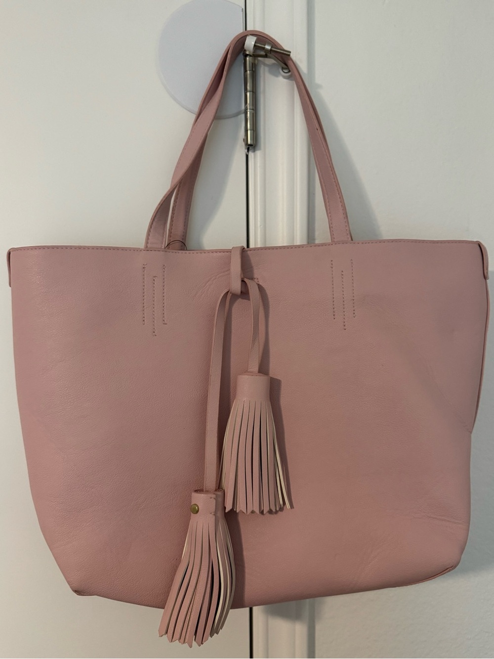 Merona Dusty Pink Tote with Tassel Detail